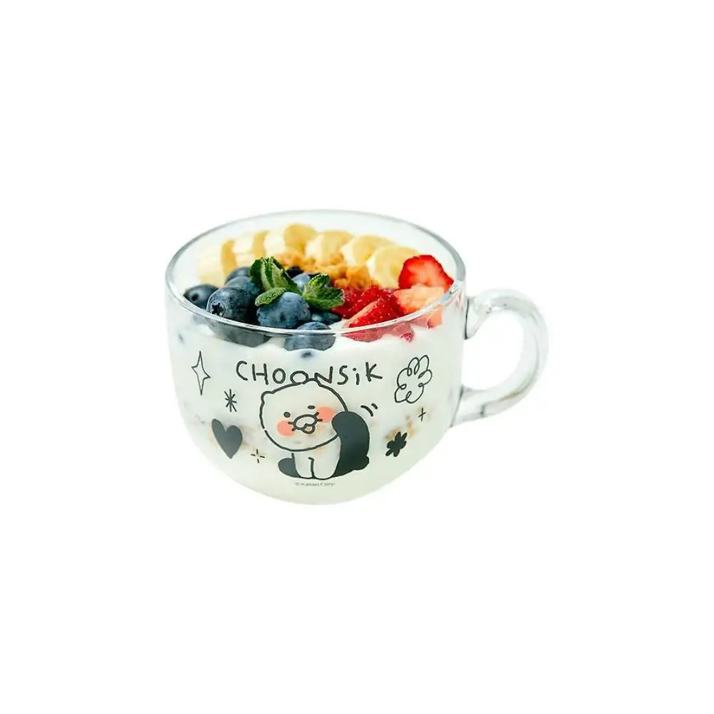 Kakao Friends - Doodle Doodle Choonsik Cereal Glass Bowl - Kakao Friends - Cereal Bowl - Harumio