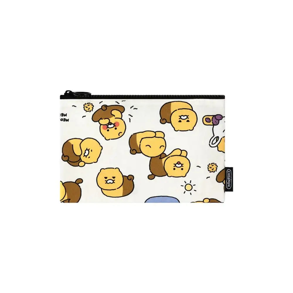 Kakao Friends - Choonsik Ordinary Pattern Flat Pouch - Kakao Friends - Pouches - Harumio