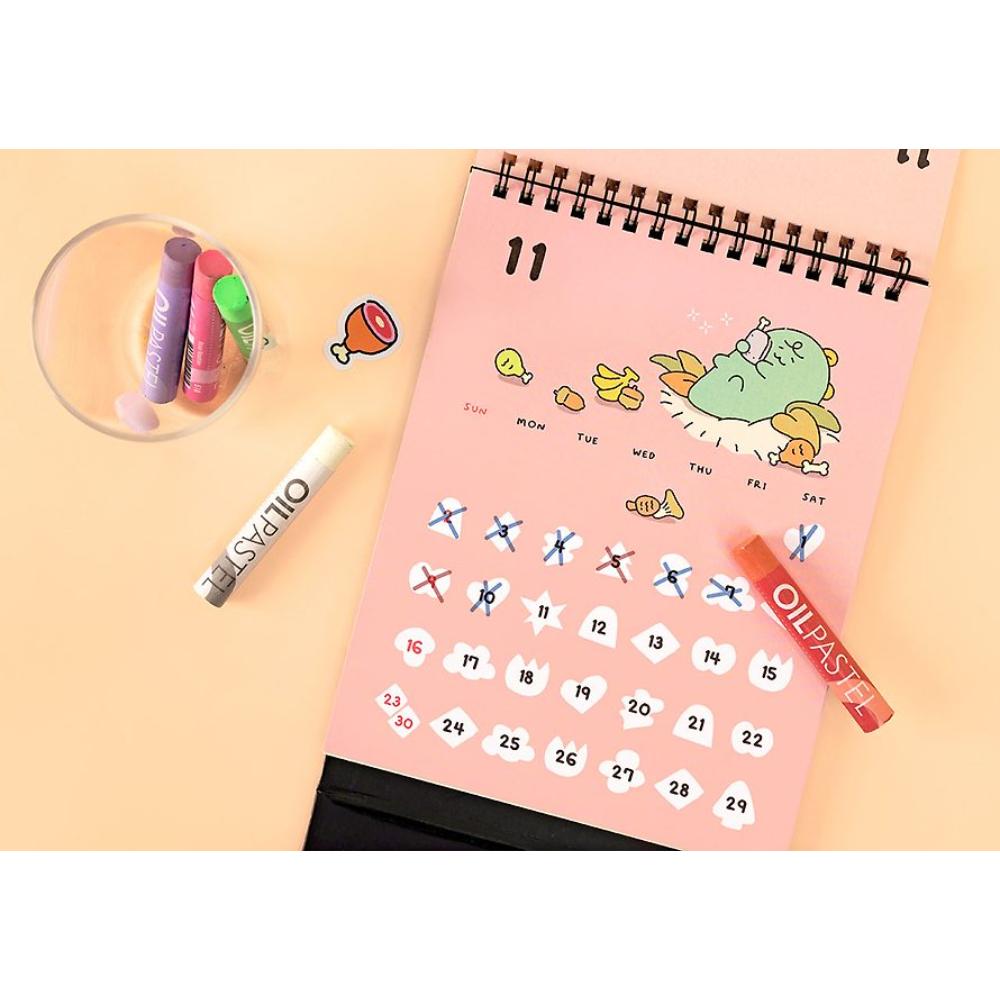 Kakao Friends - Jordi Dino 2025 Vertical Desk Calendar - Kakao Friends - Desk Calendar - Harumio