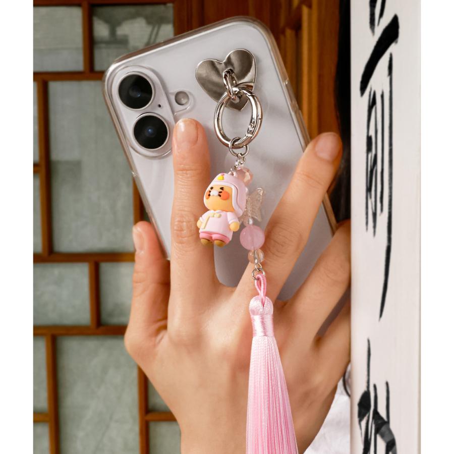 Kakao Friends - Hanbok Pink Figure Tassel Strap (Choonsik)