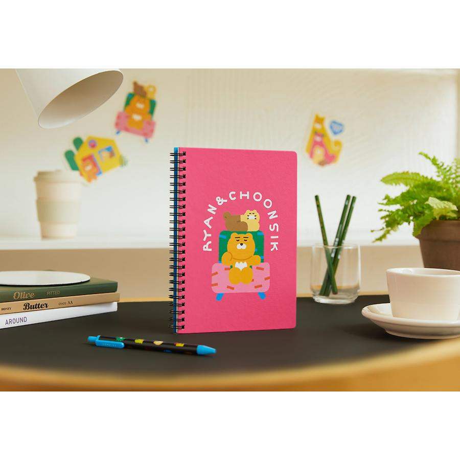 Daye Kim x Kakao Friends - Choonsik Pink Notebook - Daye Kim x Kakao Friends - Notebook - Harumio