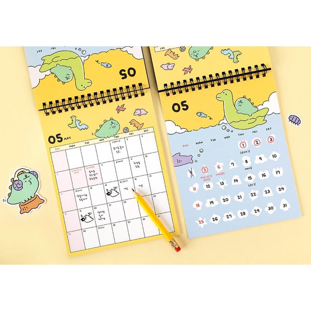 Kakao Friends - Jordi Dino 2025 Vertical Desk Calendar - Kakao Friends - Desk Calendar - Harumio