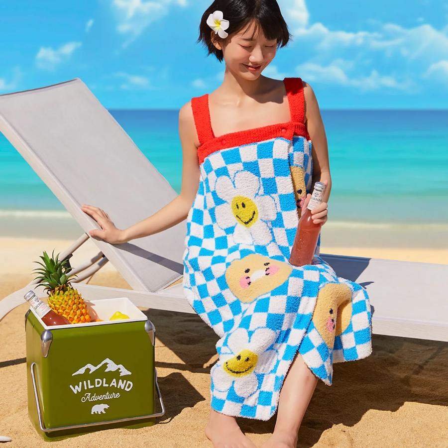 Wiggle Wiggle x Kakao Friends - Choonsik Bath Wrap Towel - Wiggle Wiggle x Kakao Friends - Bathrobe - Harumio