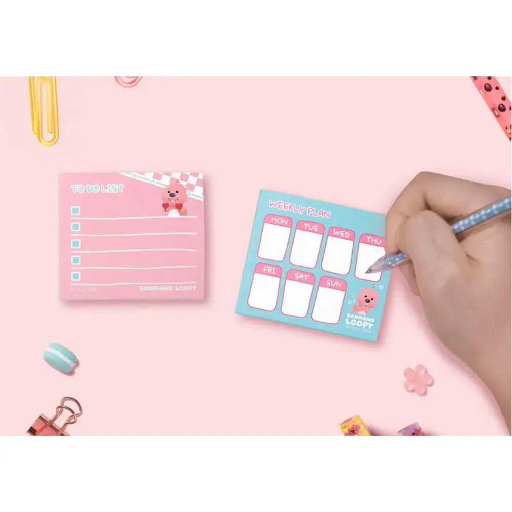 Kakao Friends x Zanmang Loopy - Tin Case & Planner Memo Paper Set - Kakao Friends - Tin Case - Harumio