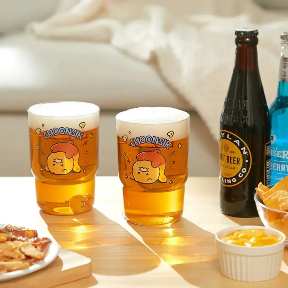 Kakao Friends - Choonsik Cartoon Figure Glass Cup - Kakao Friends - Glass Cup - Harumio