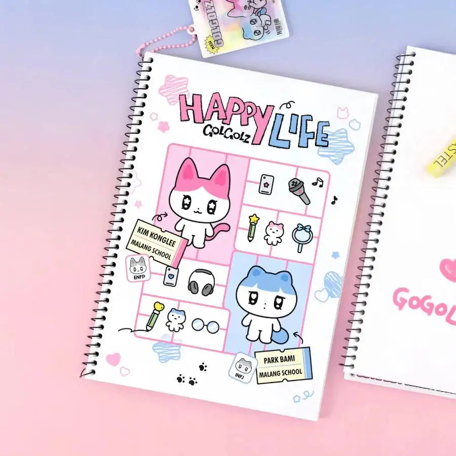 Kakao Friends - GOLGOLZ Practice Range Spring Notebook - Kakao Friends - spring notebook - Harumio