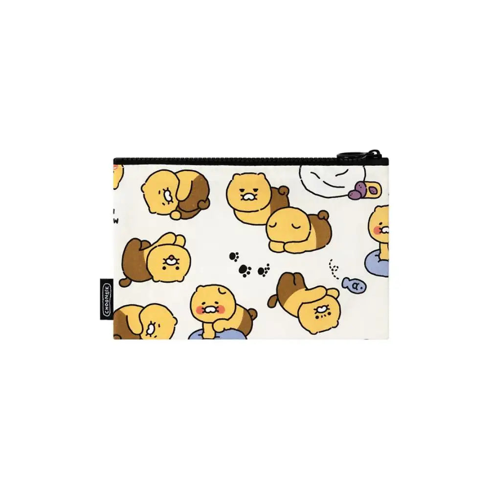 Kakao Friends - Choonsik Ordinary Pattern Flat Pouch - Kakao Friends - Pouches - Harumio
