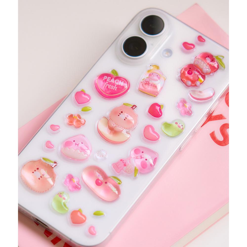 Kakao Friends - Peach Fresh Water Drop Sticker (Friends)