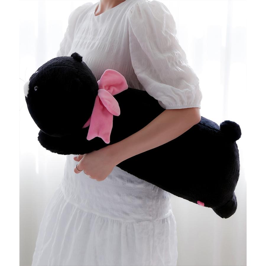 Kakao Friends - Black Choon Pink Ribbon Pillow (Choonsik)