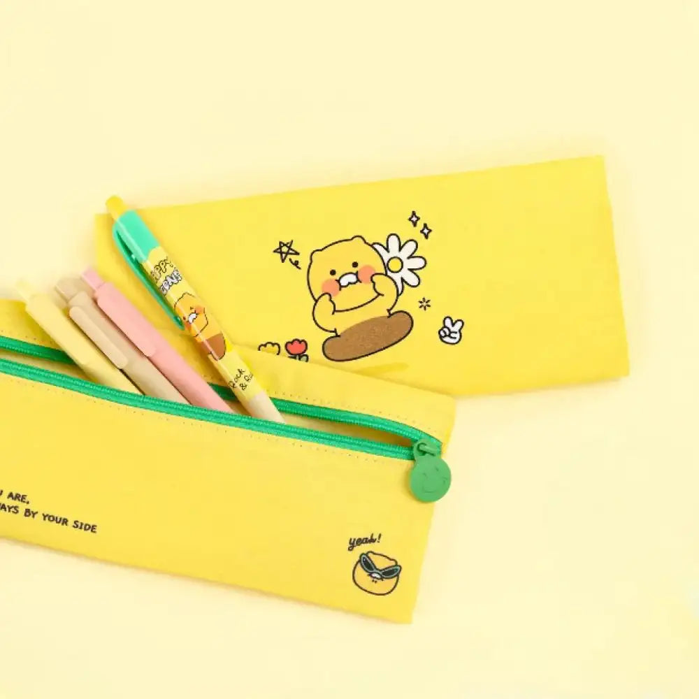 Kakao Friends - Seichee's Choonsik Fabric Flat Pencil Case - Kakao Friends - Pencil Case - Harumio