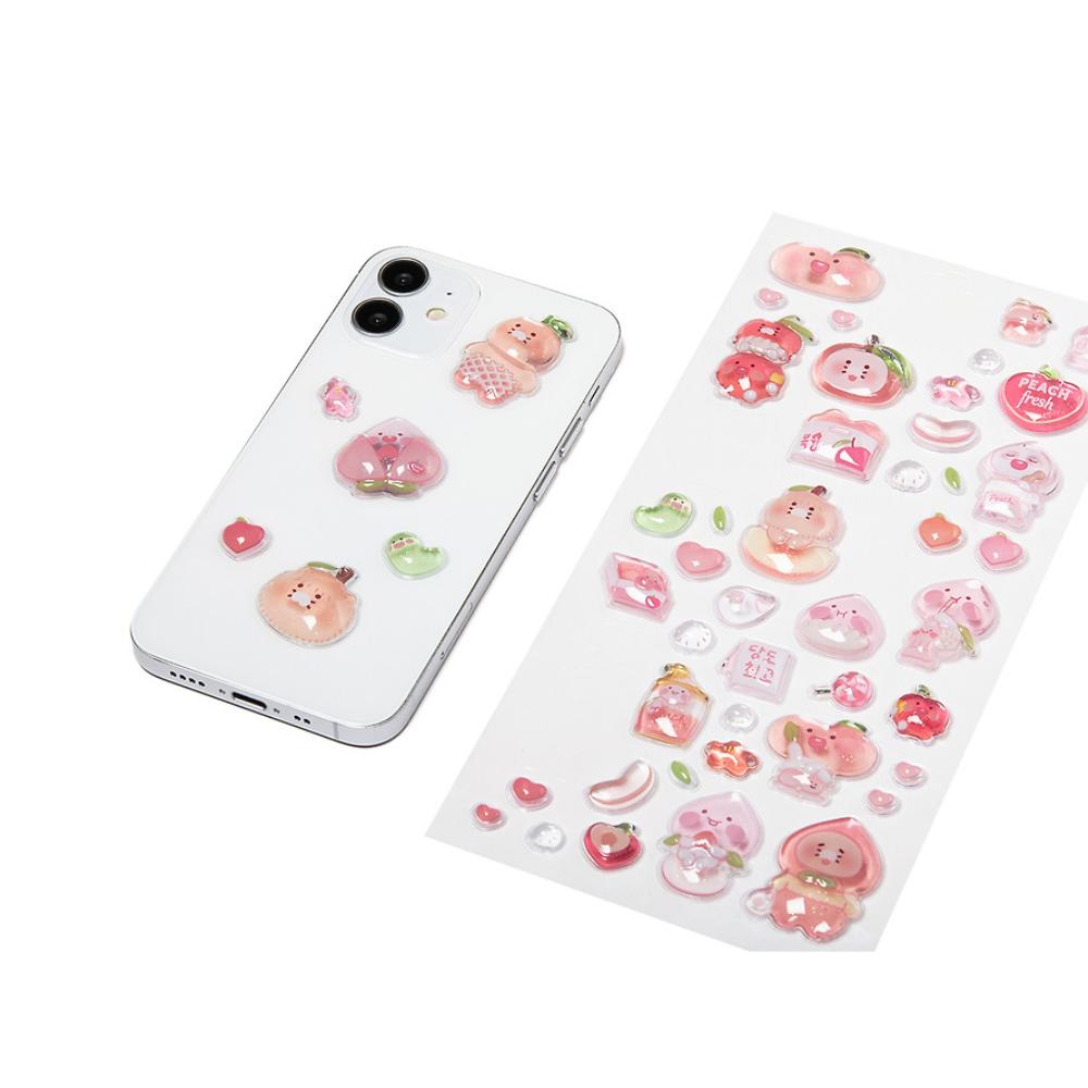 Kakao Friends - Peach Fresh Water Drop Sticker (Friends)