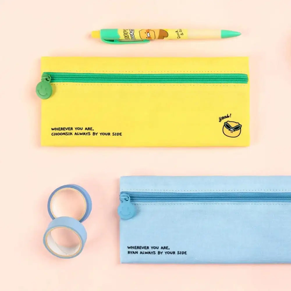 Kakao Friends - Seichee's Choonsik Fabric Flat Pencil Case - Kakao Friends - Pencil Case - Harumio