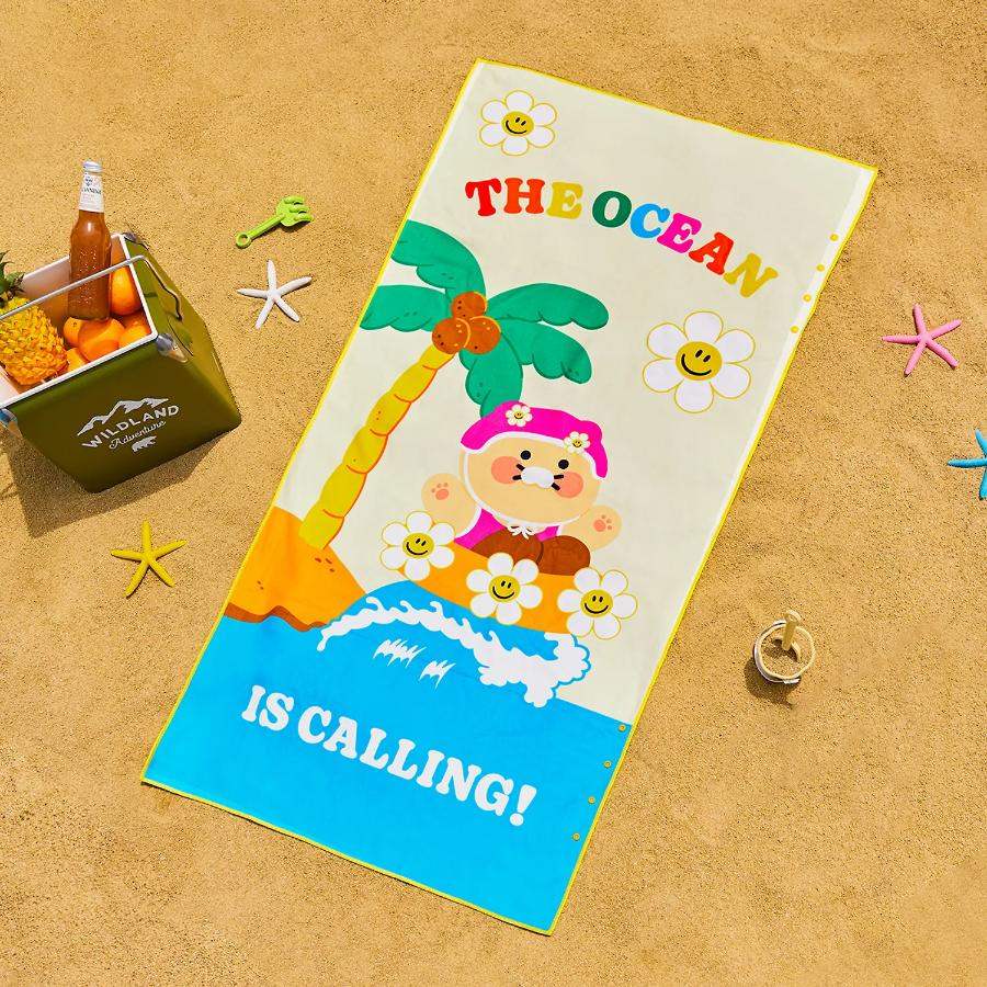 Wiggle Wiggle x Kakao Friends - Choonsik Beach Towel - Wiggle Wiggle x Kakao Friends - Beach Towel - Harumio