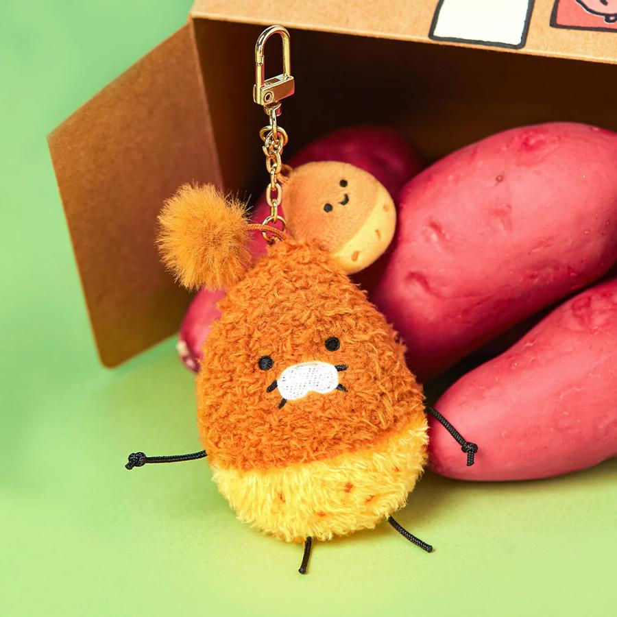 Kakao Friends - Choonguma Bamguma Mini Fluffy Doll Keyring
