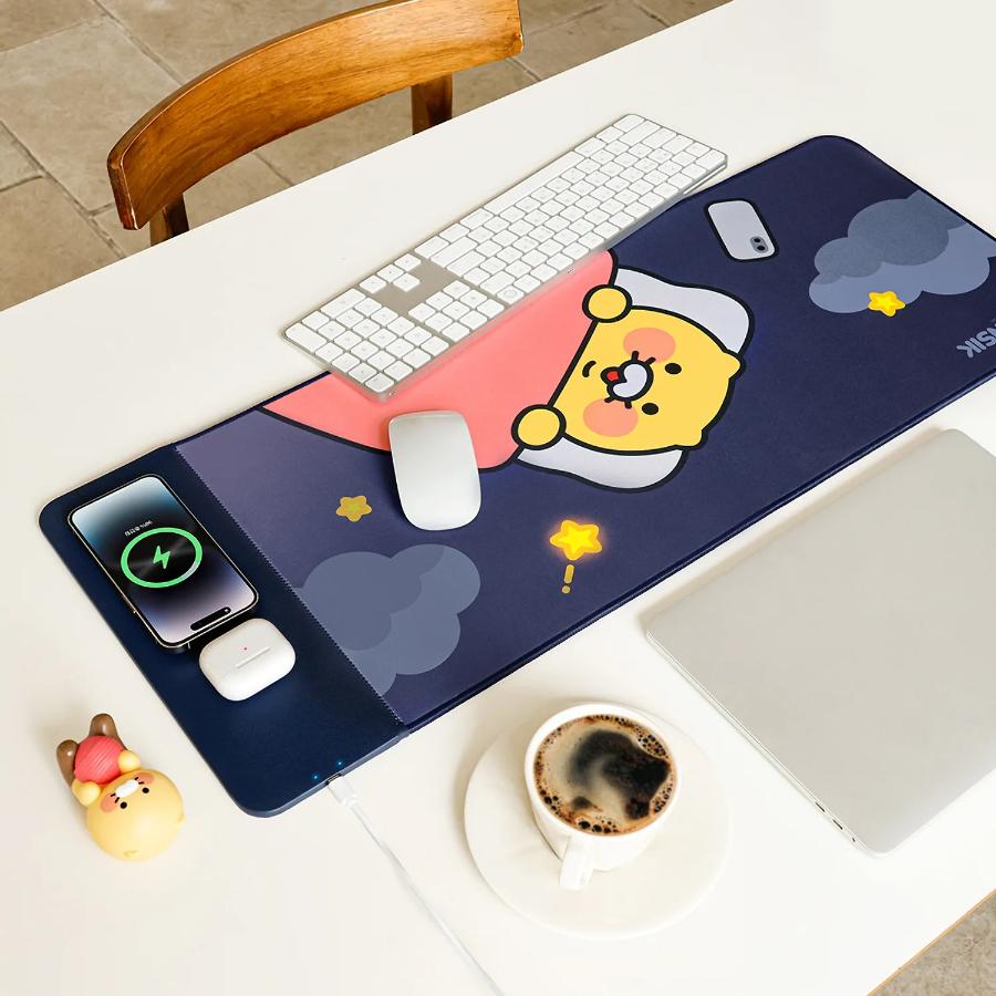 Kakao Friends - Choonsik Navy Wireless Charging Desk Pad