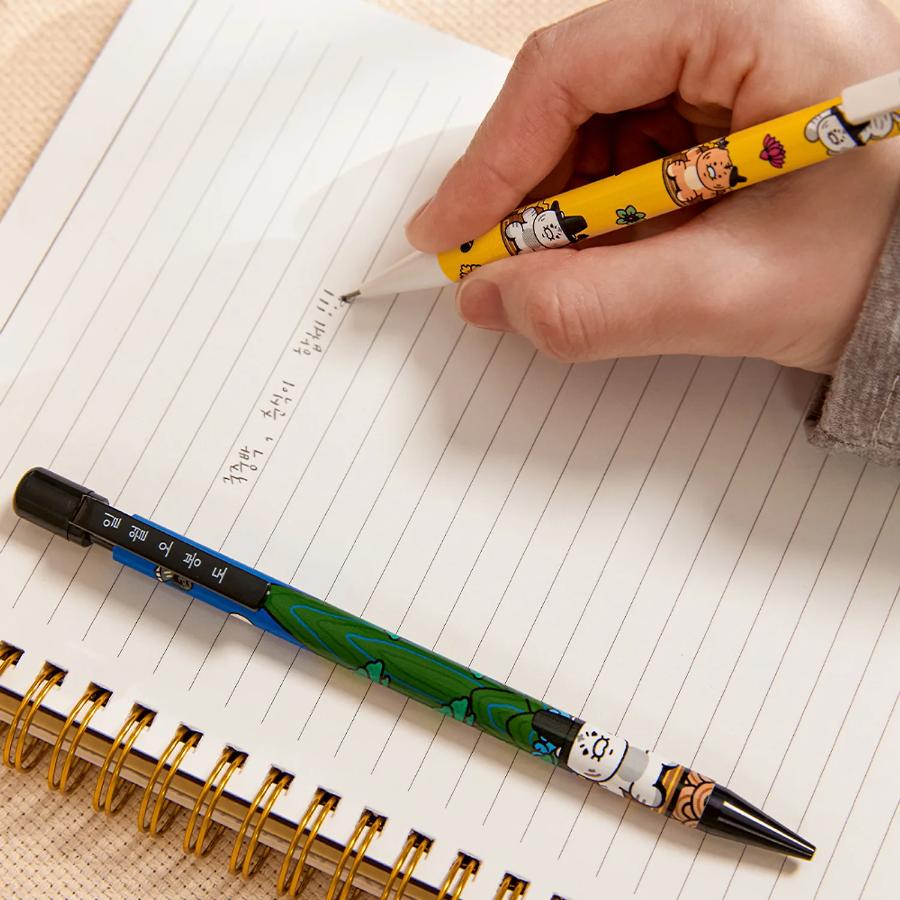 MU:DS x Kakao Friends - Traditional Folk Painting Mechanical Pencil 2-Piece Set (Choonsik)