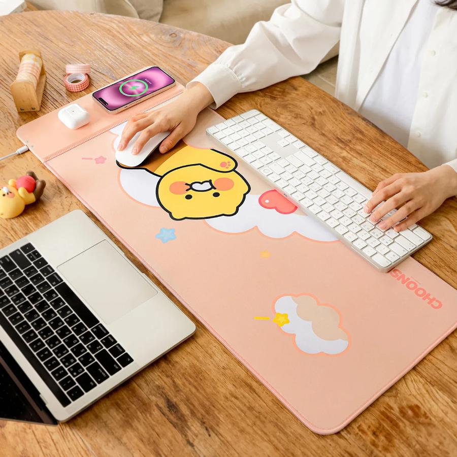 Kakao Friends - Choonsik Wireless Charging Desk Pad (Pink)