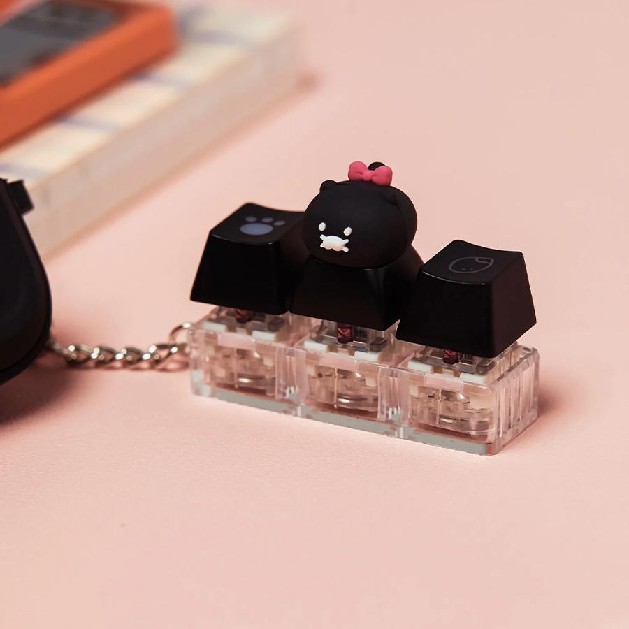 Kakao Friends - Black Choon LED Figure Keyring (Choonsik)