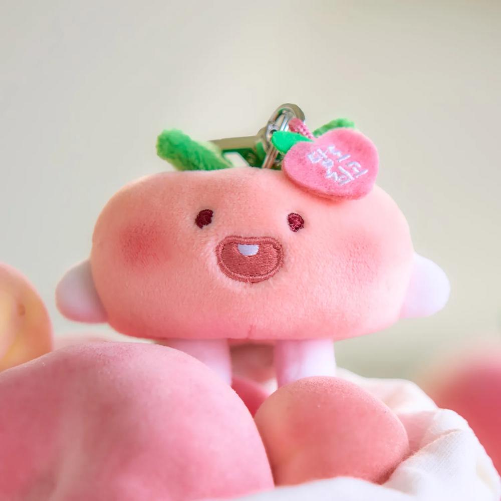Kakao Friends - Peach Fresh Flat Peach Doll Keyring (Little Apeach)
