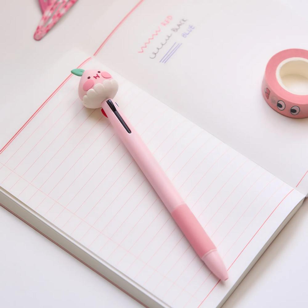 Kakao Friends - Peach Fresh 3-Color Ballpoint Pen (Little Apeach)