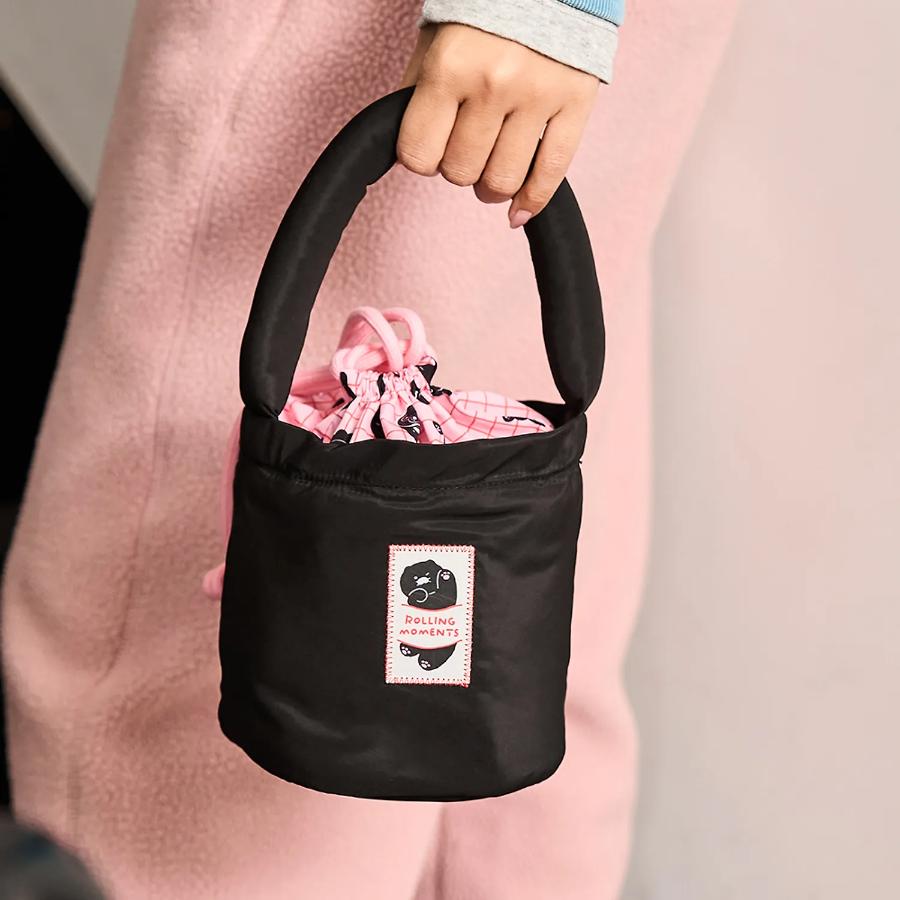 Kakao Friends - Black Choon Padded Pouch Bag (Choonsik)