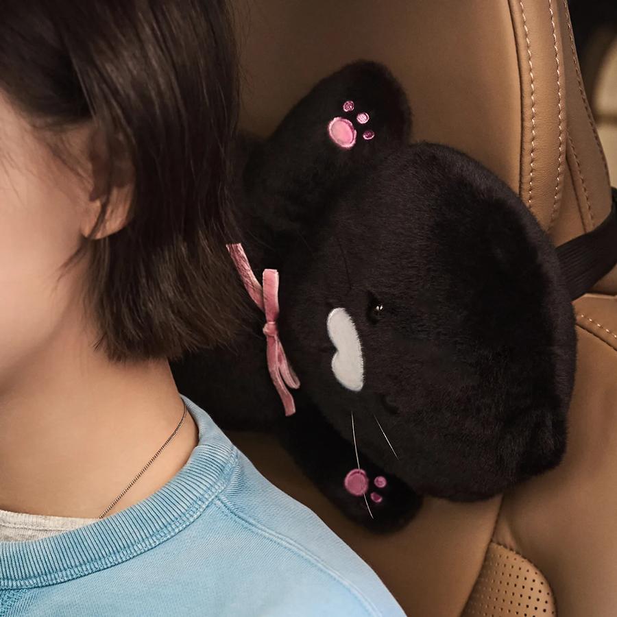 Kakao Friends - Black Choon Adjustable Car Neck Cushion (Choonsik)