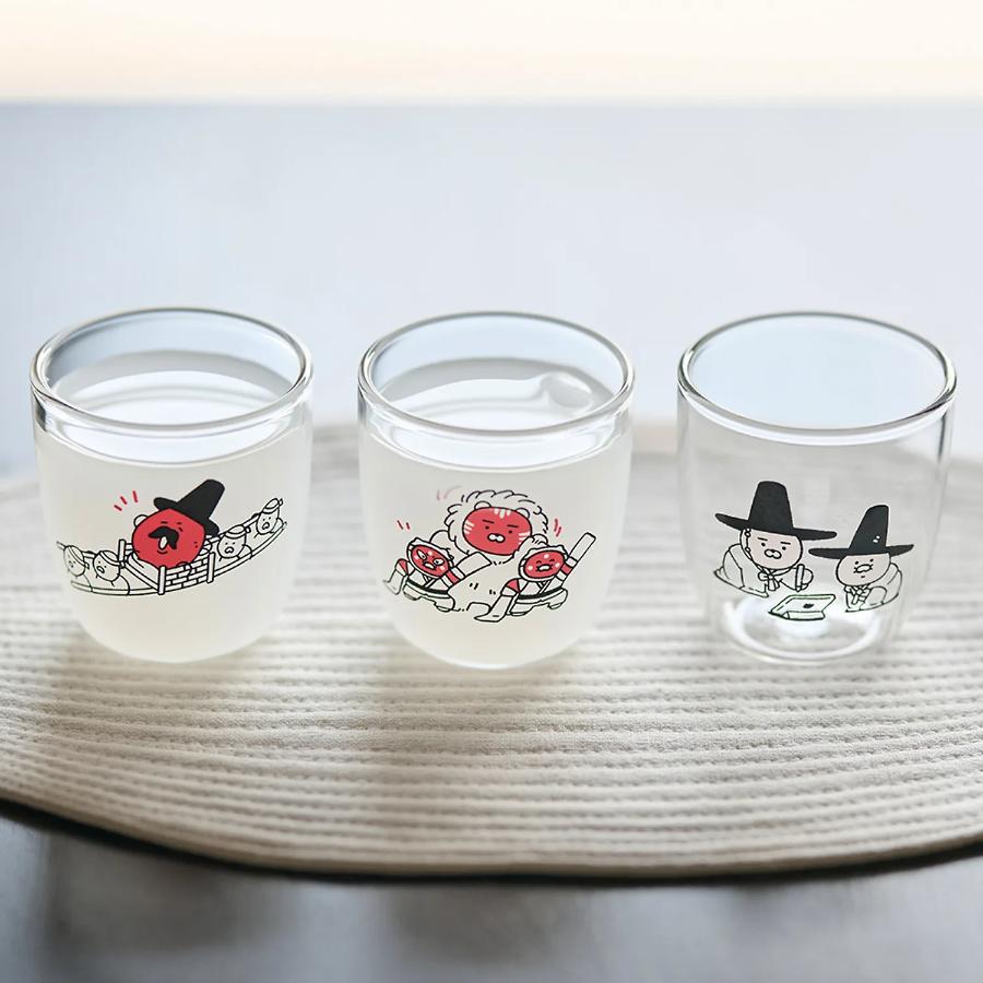 Kakao Friends - Yeonnal Yetchoon Ryan & Choonsik Color-Changing Cup 3-Piece Set