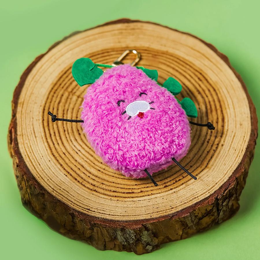Kakao Friends - Choonguma Smile Guma Mini Fluffy Doll Keyring