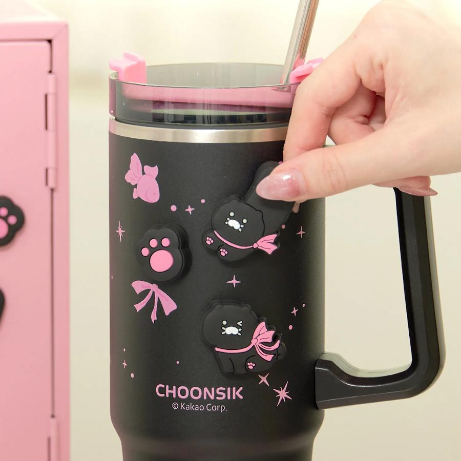 Kakao Friends - Black Choon Magnet Deco Tumbler