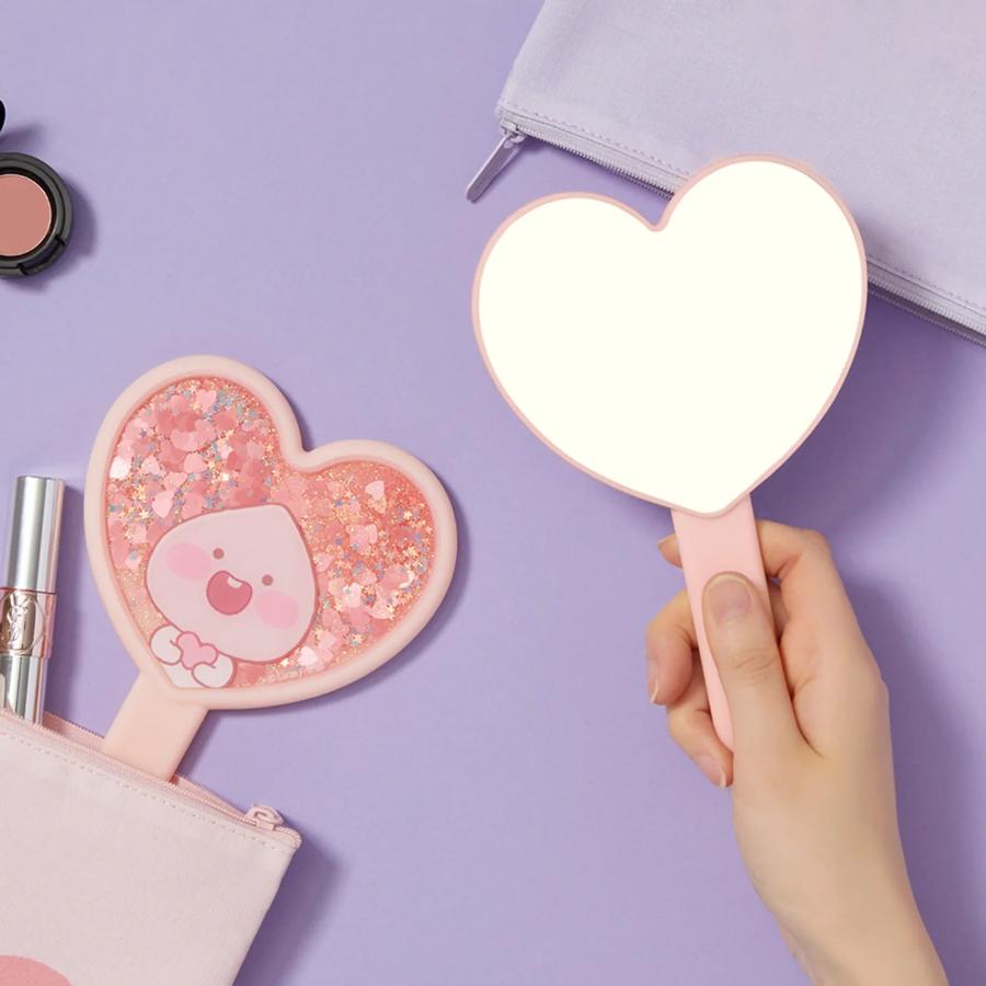 Kakao Friends - Lovely Apeach Glitter Hand Mirror