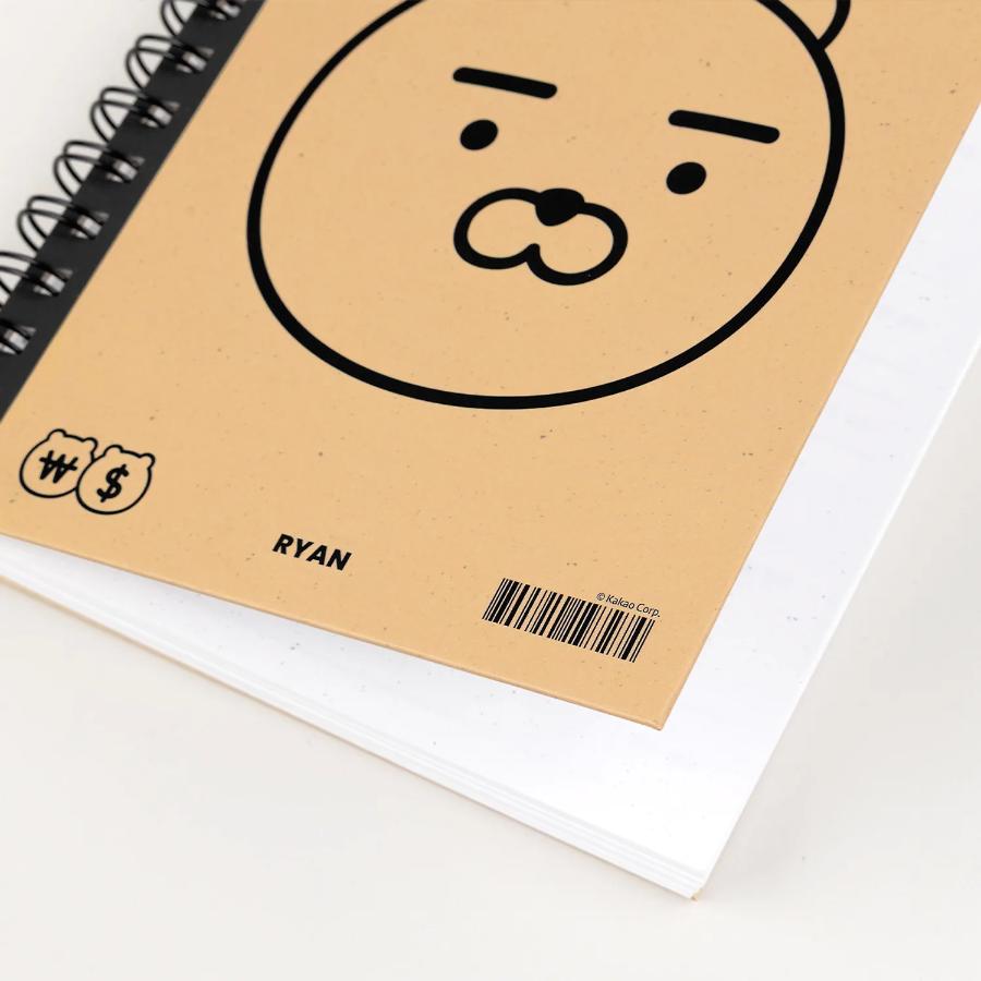 Kakao Friends - Monotone Spending Diary Household Account Book (Ryan)