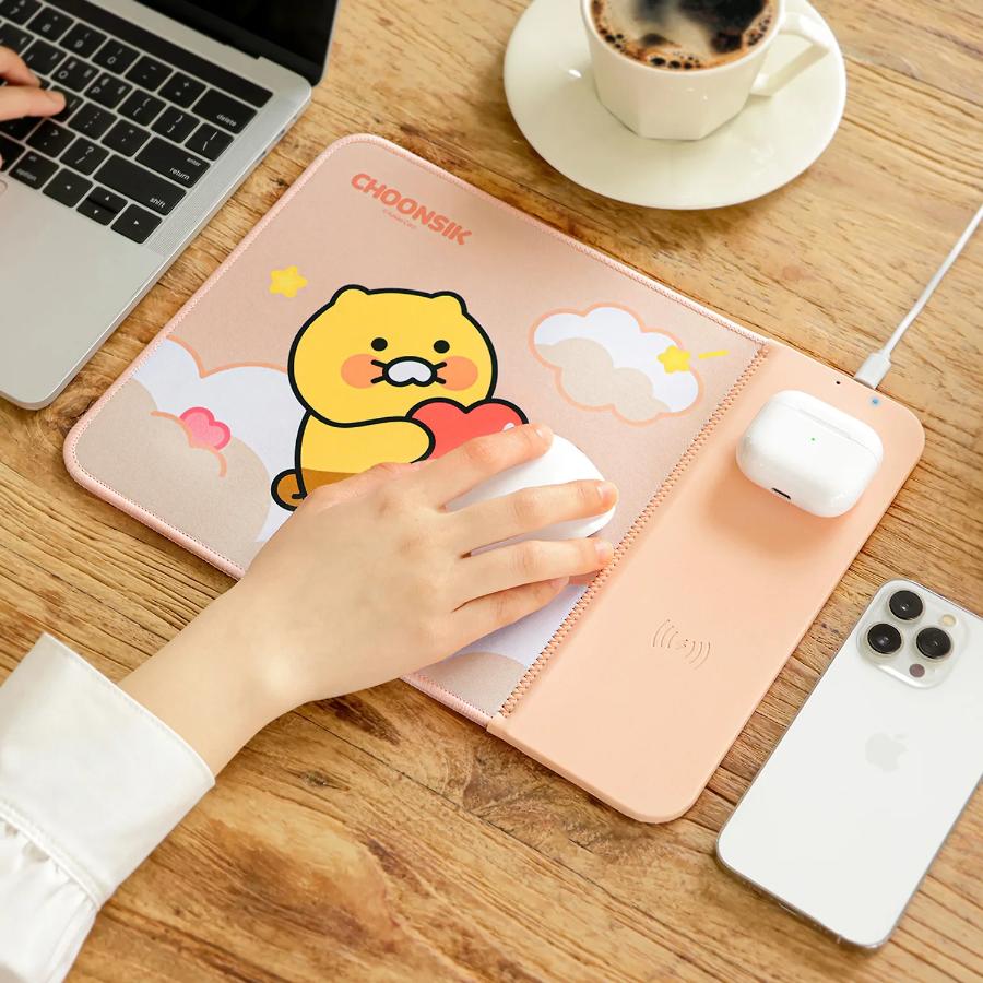 Kakao Friends - Choonsik Wireless Charging Mouse Pad (Pink)
