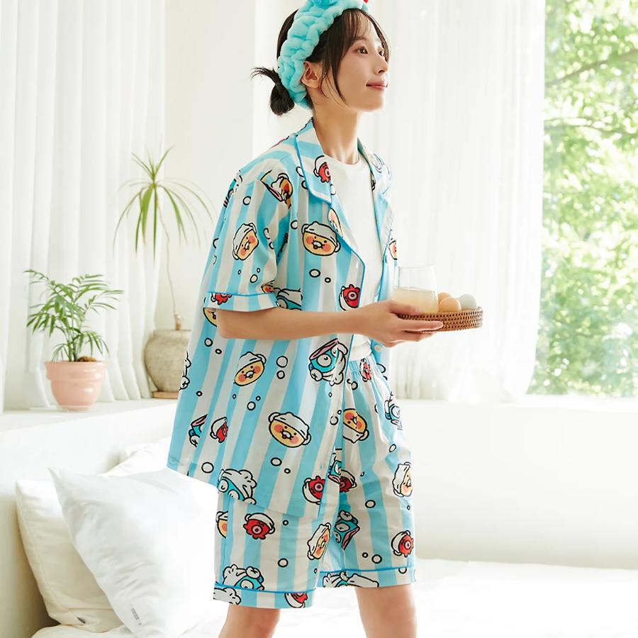 HANGYODON X Kakao Friends - Women's Choonsik Short-Sleeve Pajamas