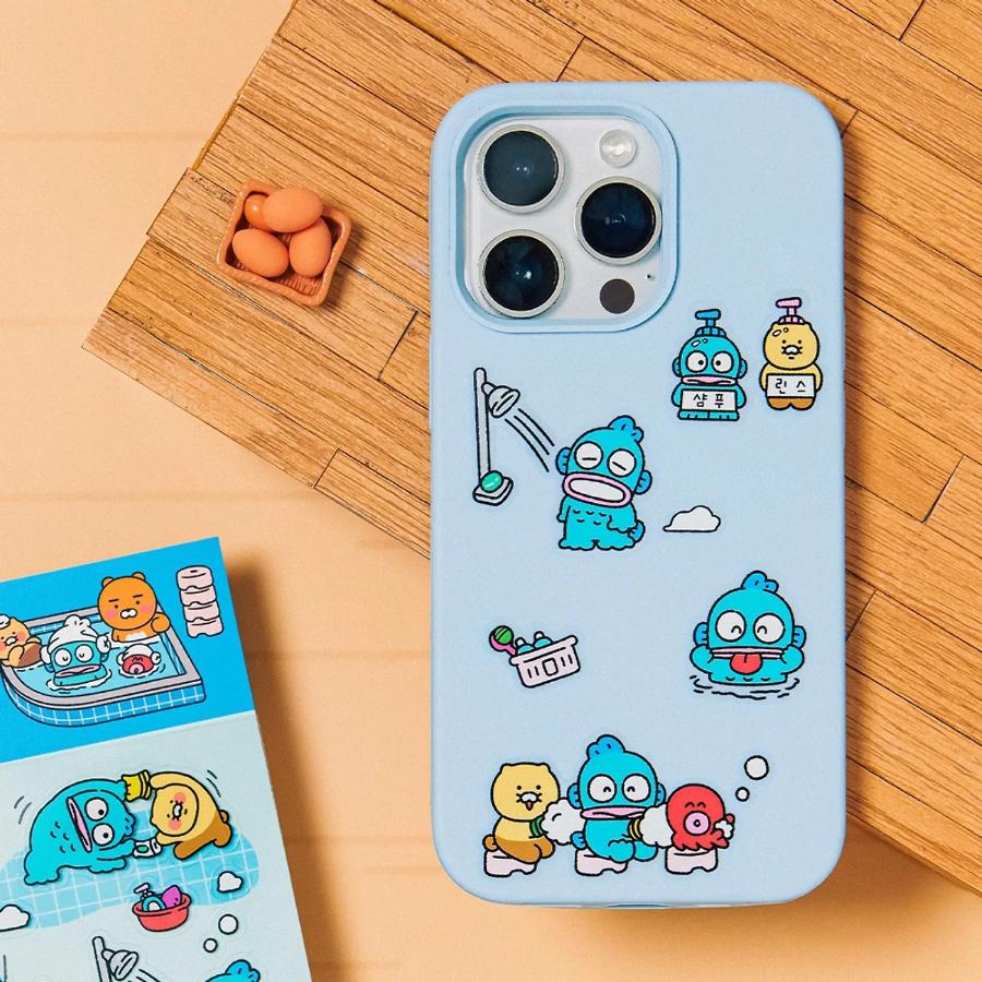 HANGYODON X Kakao Friends - Ryan & Choonsik Blue Transparent Sticker