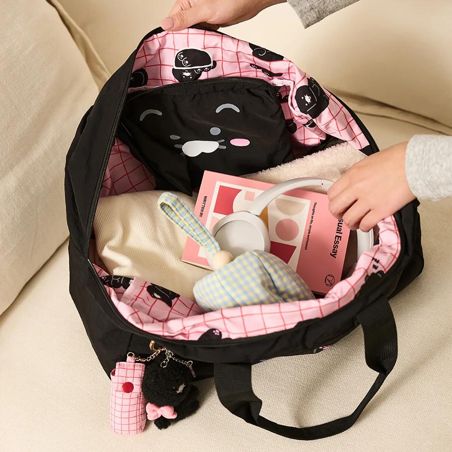 Kakao Friends - Black Choon Foldable Travel Bag (Choonsik)