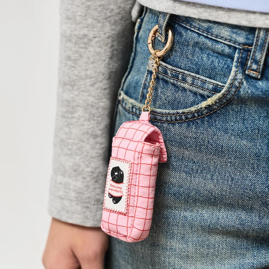 Kakao Friends - Black Choon Padded Lip Balm Case Keyring (Choonsik)
