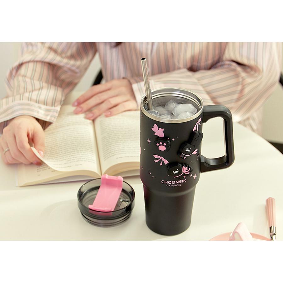 Kakao Friends - Black Choon Magnet Deco Tumbler