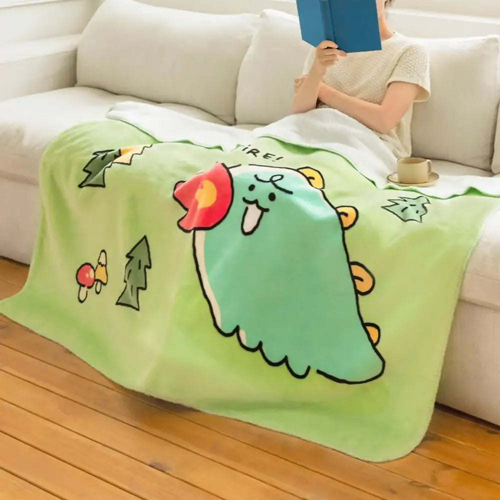Kakao Friends - Jordy Dino Large Fleece Blanket - Kakao Friends - Blanket - Harumio