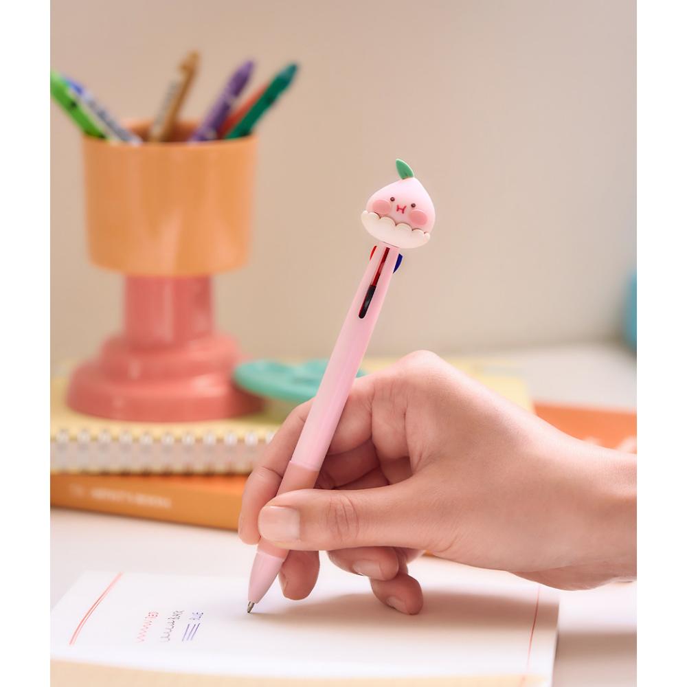 Kakao Friends - Peach Fresh 3-Color Ballpoint Pen (Little Apeach)