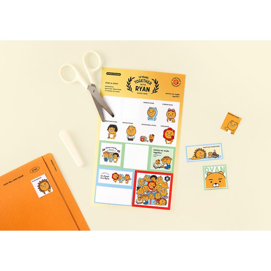 Kakao Friends - Ryan 10th Anniversary Commemorative Stamp Sticker
