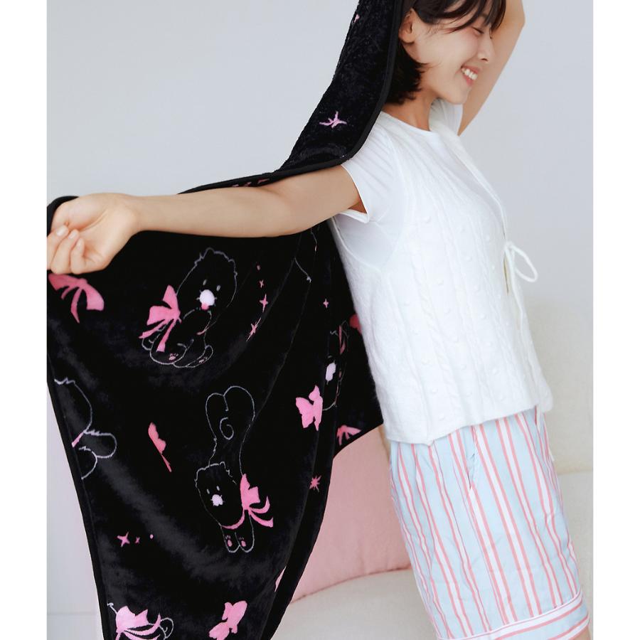Kakao Friends - Black Choon Pouch Knee Blanket (Choonsik)