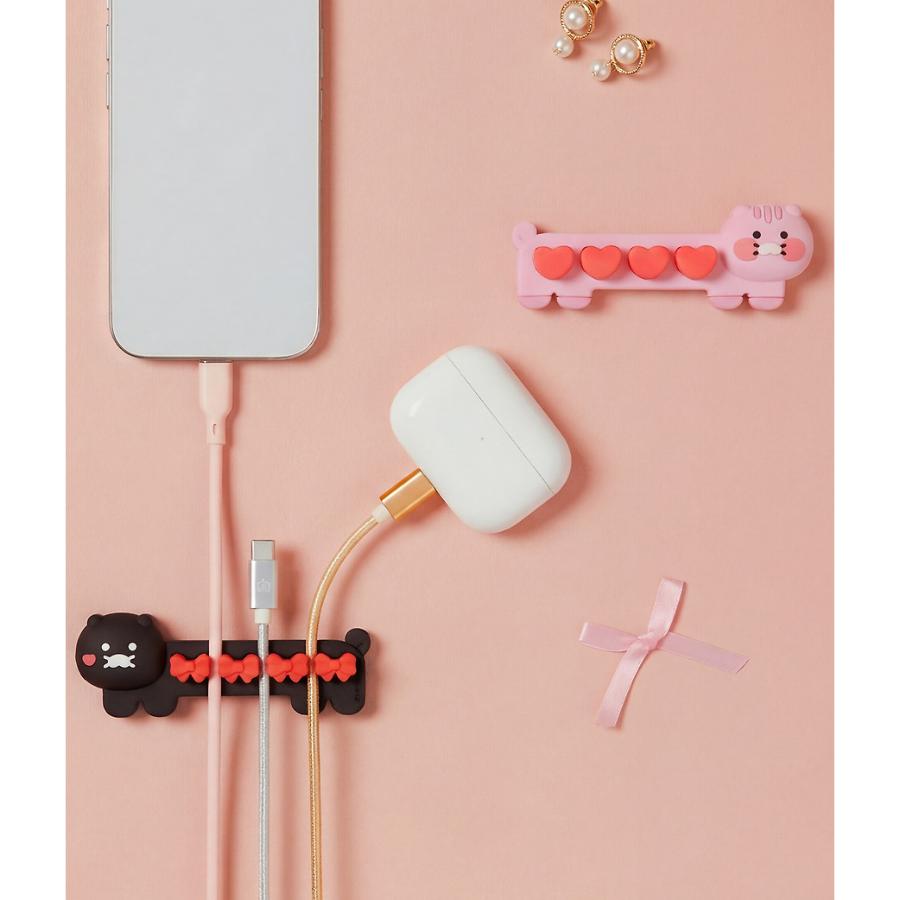 Kakao Friends - Black Choon Cable Holder 2-Piece Set (Choonsik)