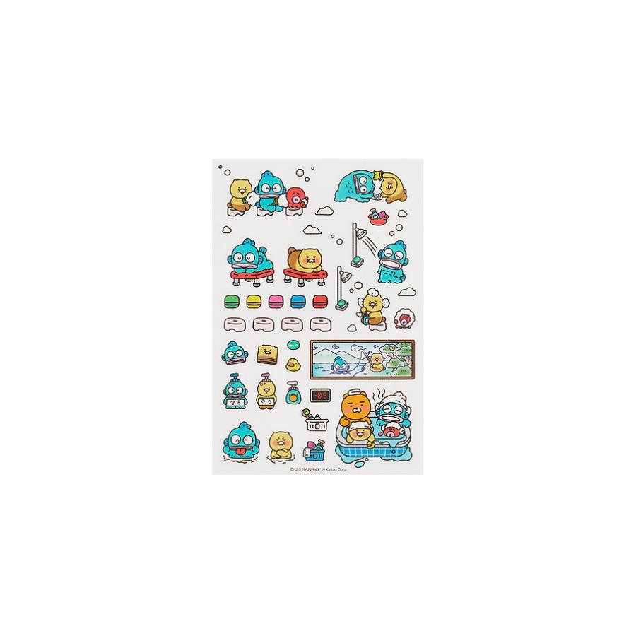 HANGYODON X Kakao Friends - Ryan & Choonsik Blue Transparent Sticker