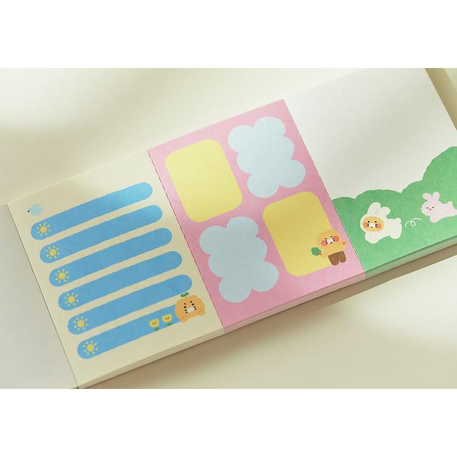 Kakao Friends - Friends Green Life Choonsik 3-Tier Memo Pad (Horizontal)
