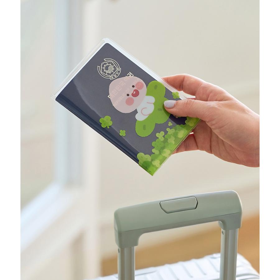 Kakao Friends - Four-leaf Clover Little Apeach Passport Case