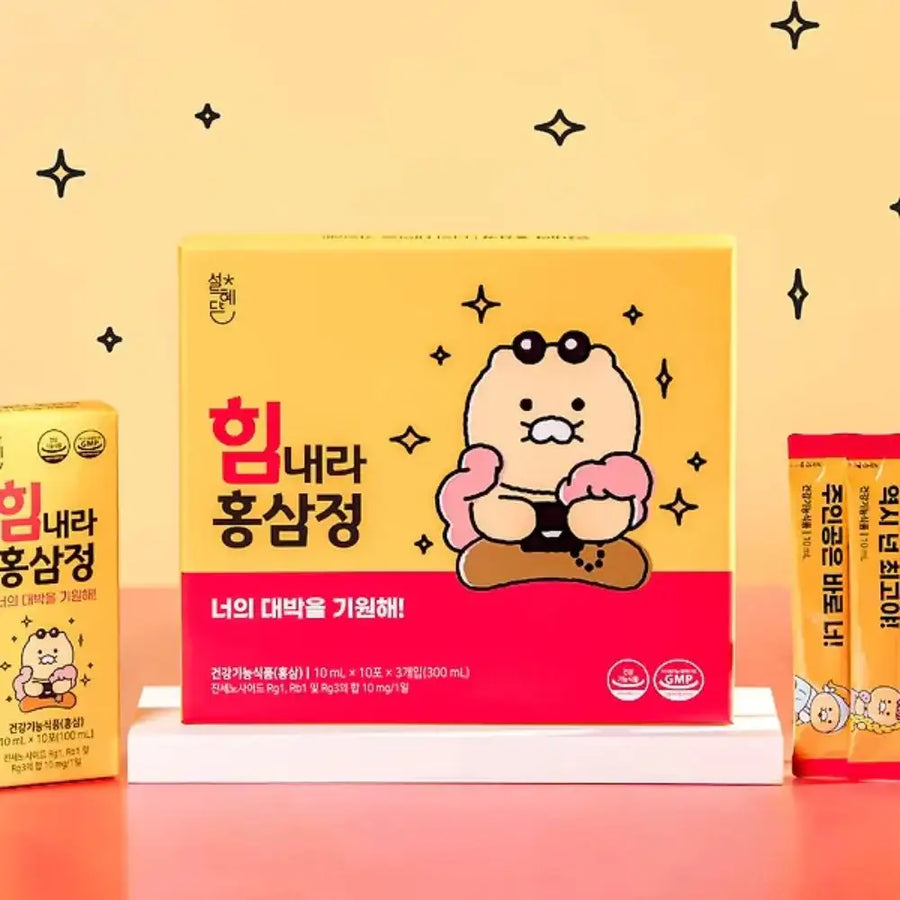 Seol Hye-dam x Kakao Friends - Choonsik I Wish You Great Success & Cheer Up Red Ginseng - Kakao Friends - Supplements - Harumio