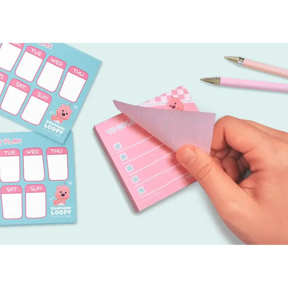 Kakao Friends x Zanmang Loopy - Tin Case & Planner Memo Paper Set - Kakao Friends - Tin Case - Harumio
