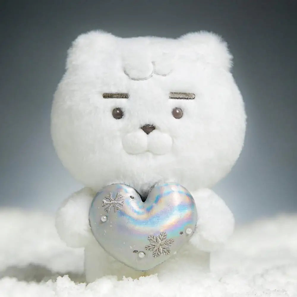 Kakao Friends - White Silver Snowflake Heart Plush Doll - Kakao Friends - Plush Doll - Harumio