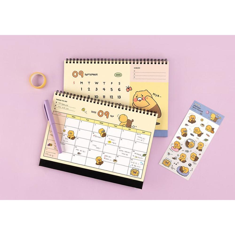 Kakao Friends - Choonsik 2025 Basic Desk Calendar - Kakao Friends - Desk Calendar - Harumio