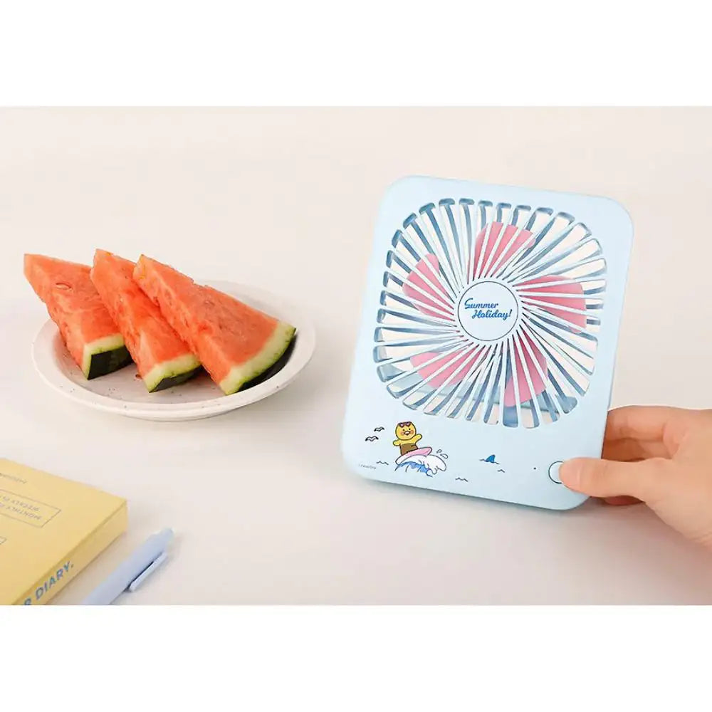 Kakao Friends - Choonsik Wireless Tabletop Fan - Kakao Friends - Mini Fan - Harumio